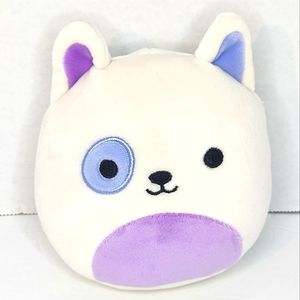 TAGHI 🐶 5" White, Blue & Purple Bull Terrier Dog Squishmallow NWT